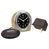 Braille Quartz Alarm Clock with Bed Shaker Combo