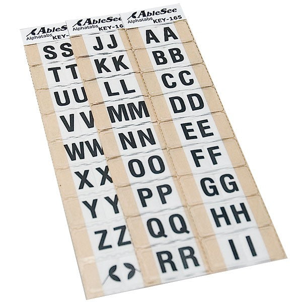 Alphabetical Tabs - Black on White