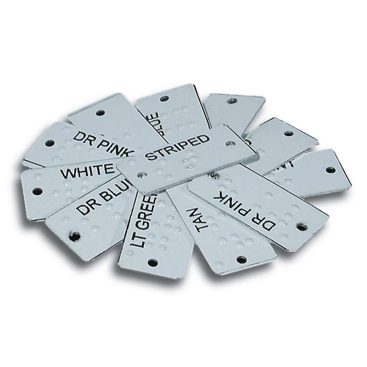 Aluminum Braille Clothing Identifiers